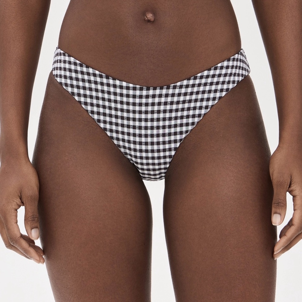 Frankie’s Bikinis Catalina Seersucker Gingham Bikini Bottoms